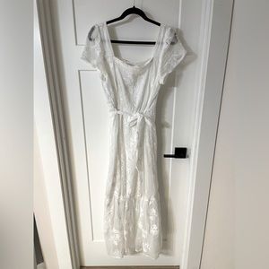 Baltic Born White Lace Maxi Dress